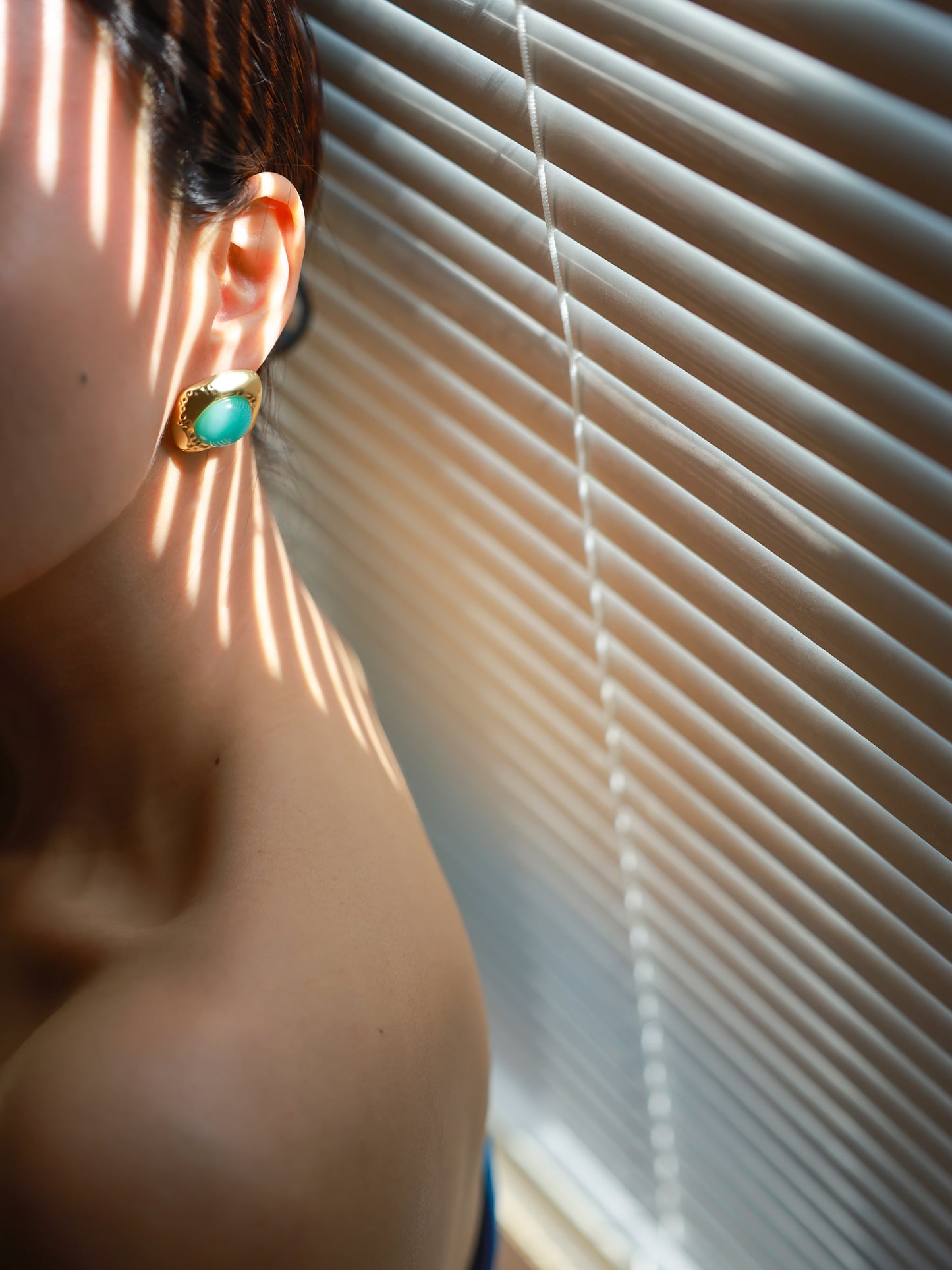 Retro small square stud earrings