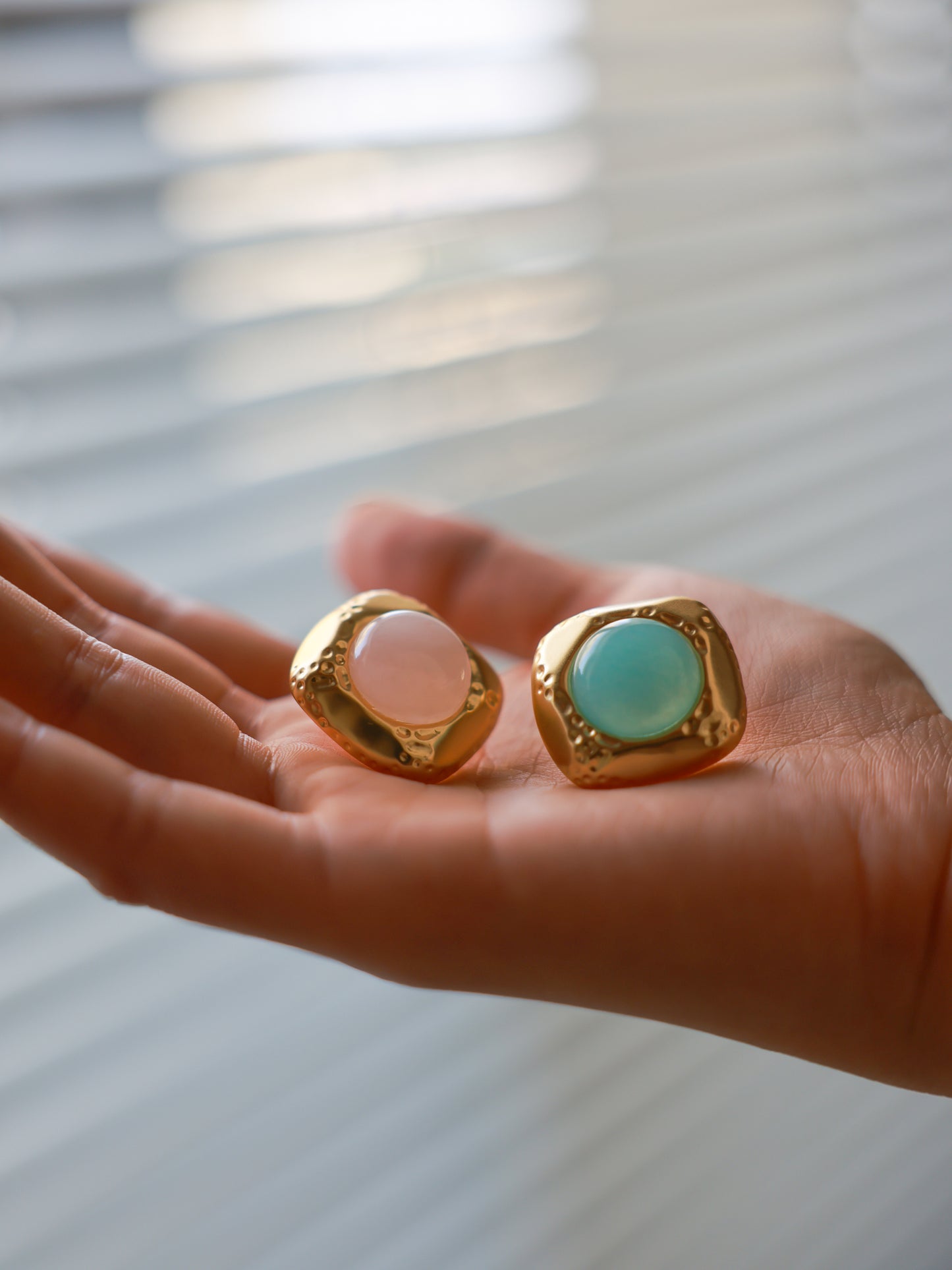 Retro small square stud earrings